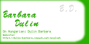 barbara dulin business card